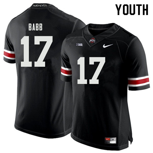 Youth Ohio State Buckeyes #17 Kamryn Babb Black Authentic College Stitched Football Jersey 23MQ047YW